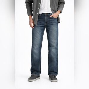 S) Emergency Exit Men’s Blue Denim Jeans 32x34 – Classic Straight Fit